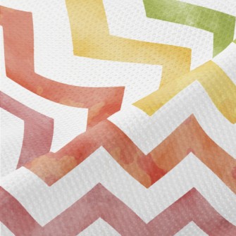 Rainbow Wave Pattern Piqué