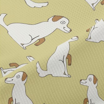 Cartoon Dog Doodle Piqué