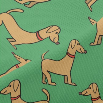 Fun Cartoon Dachshund Piqué