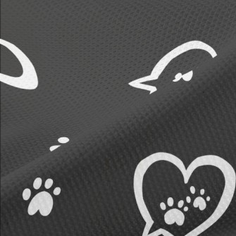 Love Bubble And Dog Paw Piqué