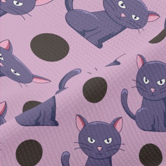 Halloween Black Cat Piqué