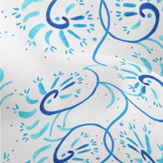 Abstract Watercolor Lines Lightweight Performance Linen
