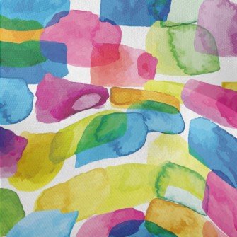 Colorful Watercolor Spots Lightweight Performance Linen