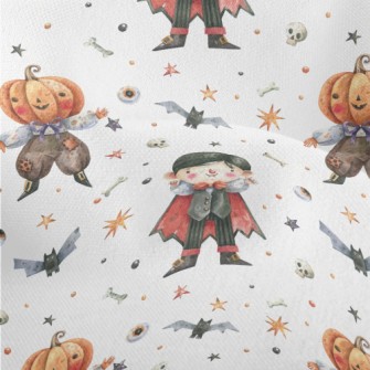 Vampire And Pumpkin Man Lightweight Performance Linen