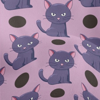 Halloween Black Cat Lightweight Performance Linen
