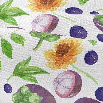 Watercolor Mangosteen And Blue Modern Jersey