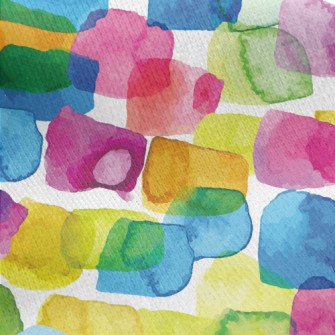 Colorful Watercolor Spots Jersey Backed Fleece