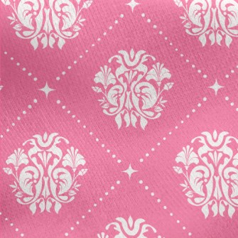Retro Baroque Pattern Jersey Backed Fleece
