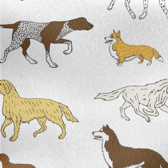 Simple Hand Drawn Pet Dog Jersey Backed Fleece