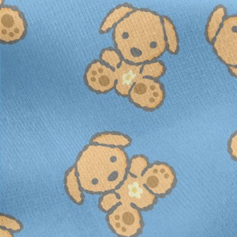 Cute Teddy Dog Jersey Backed Fleece
