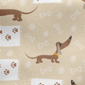 Big Eyed Dachshund Jersey Backed Fleece