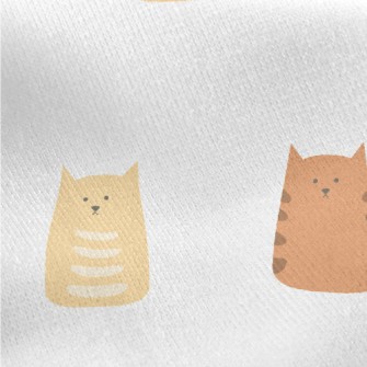 Colorful Cat Decoration Jersey Backed Fleece