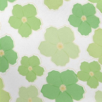 Green Beautiful Flowers Pongee