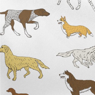 Simple Hand Drawn Pet Dog Pongee
