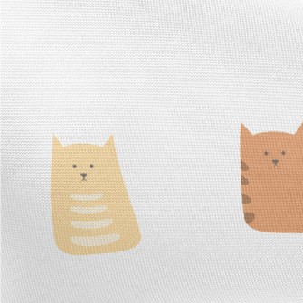 Colorful Cat Decoration Pongee