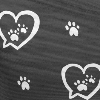 Love Bubble And Dog Paw Pongee
