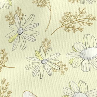 Vintage Yellow Wildflowers Stretch Jersey