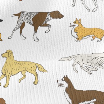 Simple Hand Drawn Pet Dog Stretch Jersey