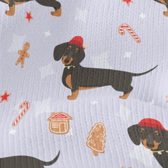 Christmas Dachshund Stretch Jersey