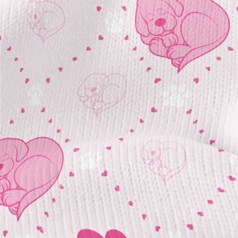 Heart-Shaped Puppy Stretch Jersey