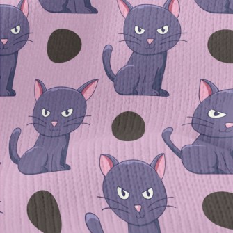 Halloween Black Cat Stretch Jersey