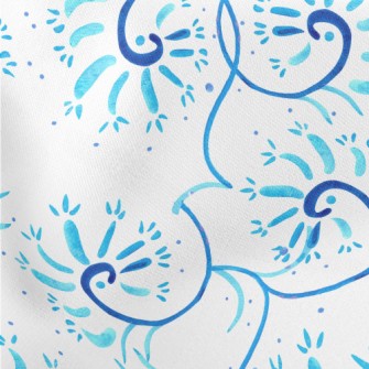 Abstract Watercolor Lines Lightweight Cotton Poplin