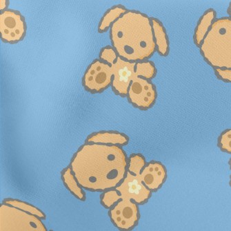Cute Teddy Dog Lightweight Cotton Poplin