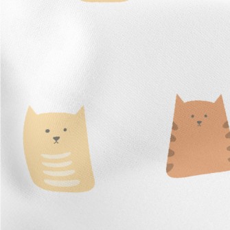 Colorful Cat Decoration Lightweight Cotton Poplin