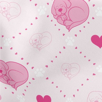 Heart-Shaped Puppy Lightweight Cotton Poplin