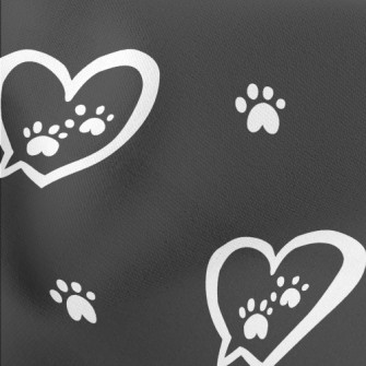 Love Bubble And Dog Paw Lightweight Cotton Poplin