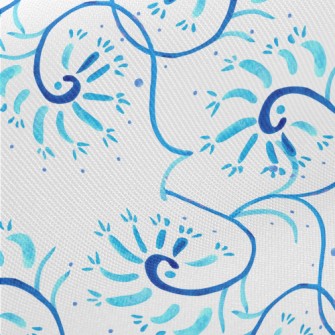 Abstract Watercolor Lines Midweight Cotton Poplin
