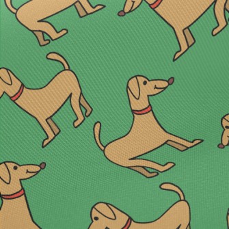 Fun Cartoon Dachshund Midweight Cotton Poplin