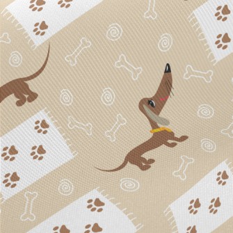 Big Eyed Dachshund Midweight Cotton Poplin