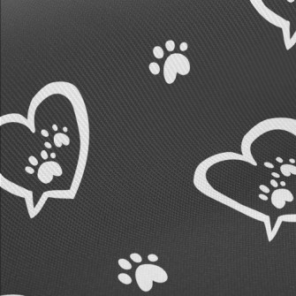 Love Bubble And Dog Paw Midweight Cotton Poplin