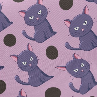 Halloween Black Cat Midweight Cotton Poplin