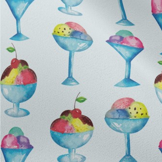 Hand Drawn Watercolor Ice Crea Chiffon