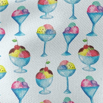 Hand Drawn Watercolor Ice Crea Waterproof Canvas