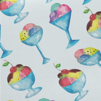 Hand Drawn Watercolor Ice Crea Twill