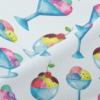 Hand Drawn Watercolor Ice Crea Piqué