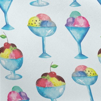 Hand Drawn Watercolor Ice Crea Pongee