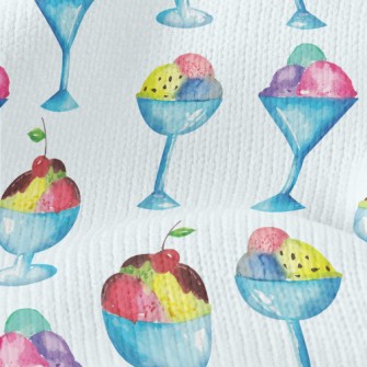 Hand Drawn Watercolor Ice Crea Stretch Jersey