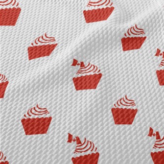 Canadian Flag Cupcakes Birdseye Piqué
