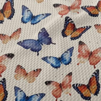 Hand Painted Watercolor Gorgeo Birdseye Piqué