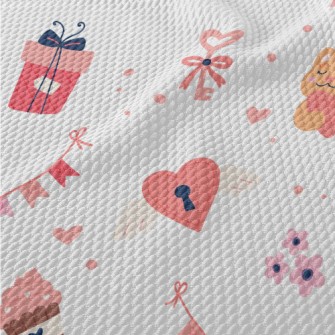Cat Holding Love Heart Gift Ca Birdseye Piqué