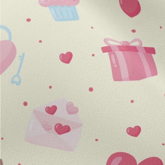 Pink Love Gift Envelope Cake Chiffon