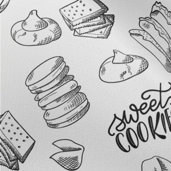 Hand Drawn Various Cookies Chiffon