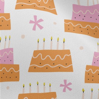 Pink And Orange Candle Cake Chiffon