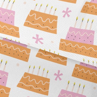 Pink And Orange Candle Cake Waterproof Oxford