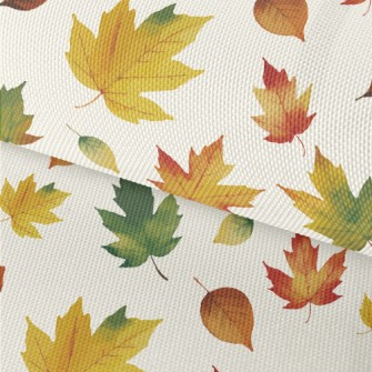 Hand Drawn Autumn Maple Leaves Waterproof Oxford