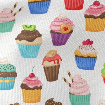 Various Flavors Of Cup Cakes Waterproof Canvas